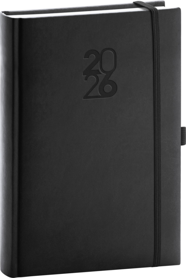 NOTIQUE Denný diár Aprint Top 2026, čierný, 15 x 21 cm
