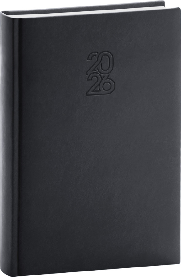 NOTIQUE Denný diár Aprint 2026, čierny, 15 x 21 cm