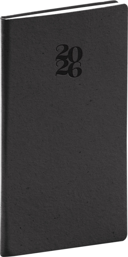 NOTIQUE Vreckový diár Essenza 2026, káva, 9 x 15,5 cm