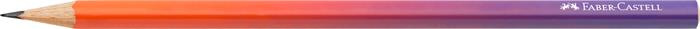 Grafitová ceruzka, B, trojhranná, FABER-CASTELL "Flow", červená-fialová