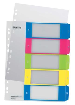 Register, A4 Maxi, 1-5, LEITZ "Wow"