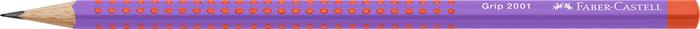 Grafitová ceruzka, B, trojhranná, FABER-CASTELL "Grip 2001 Flow", červená-fialová