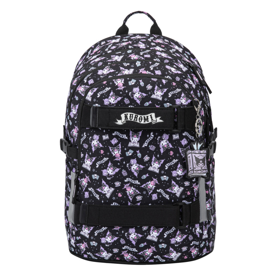 BAAGL Školský batoh Skate Kuromi Black GRS