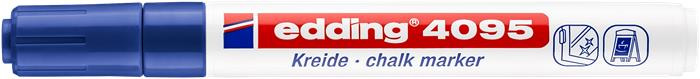 Kriedový popisovač, 2-3 mm, kuželový, EDDING "4095", modrý