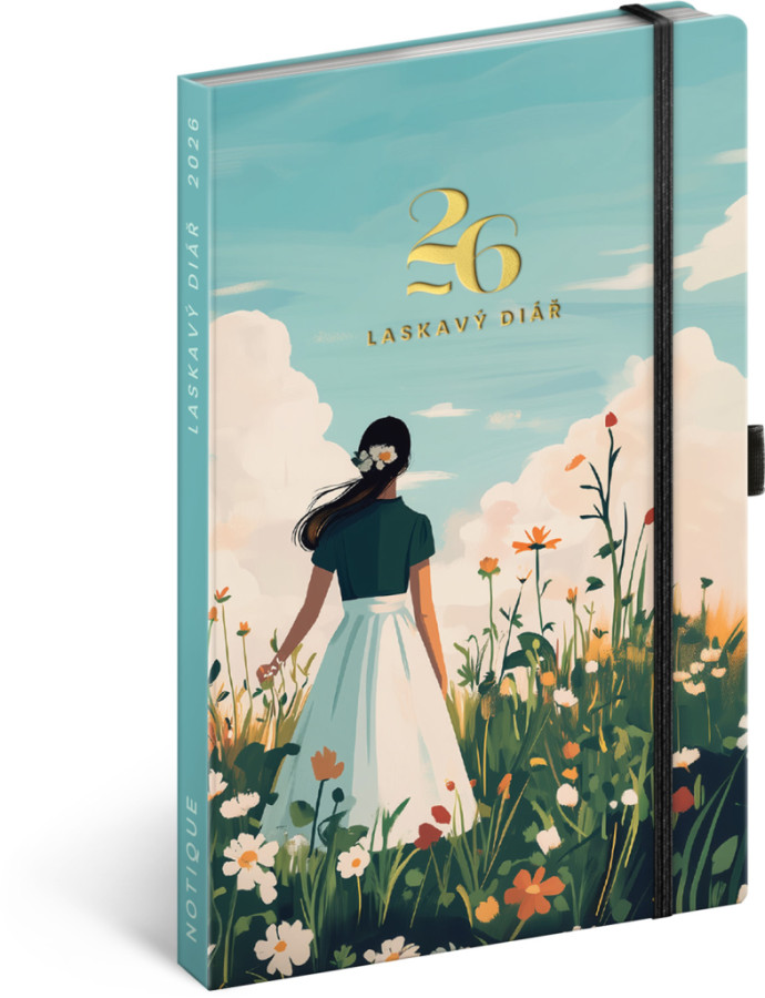 NOTIQUE Týždenný Láskavý diár 2026, 13 x 21 cm