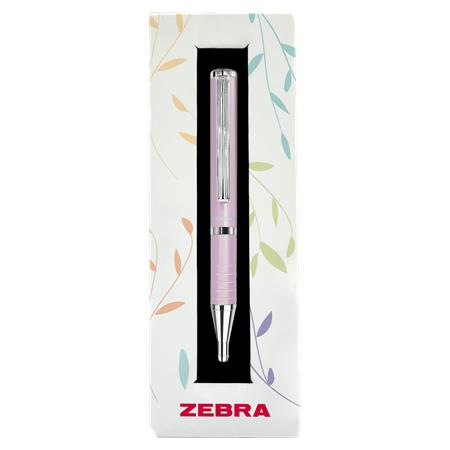 Guľôčkové pero, 0,24 mm, teleskopické, baby ružové telo, ZEBRA "SL-F1", modré