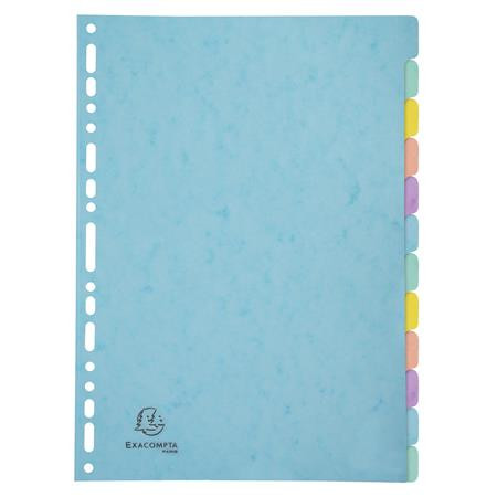 Register, kartónový, A4, 12-dielny, EXACOMPTA "Aquarel"
