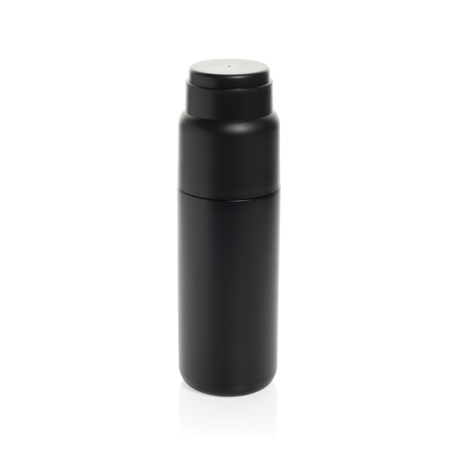 Thermocup RCS termosku z recykl. materiálov s pohárom 500ml čierna