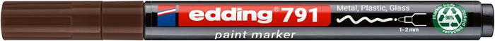 Lakový popisovač, 1-2 mm, PCR, EDDING „791“, hnedý