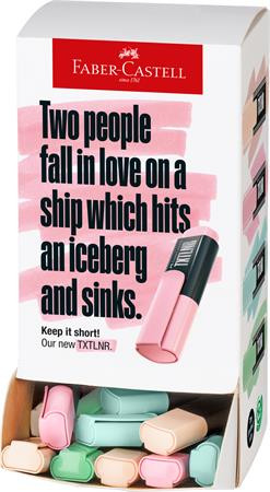 Zvýrazňovač, displej, mini, FABER-CASTELL "TXTLNR", pastelové farby