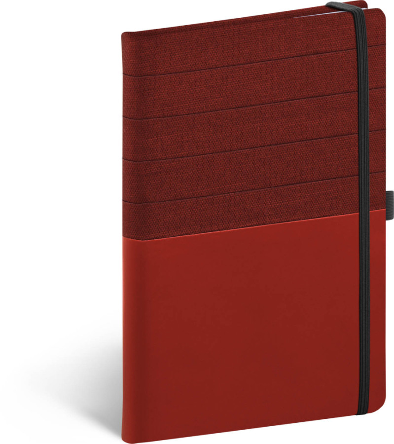 NOTIQUE Notebook Skiver, červenovínový, linajkovaný, 13 x 21 cm