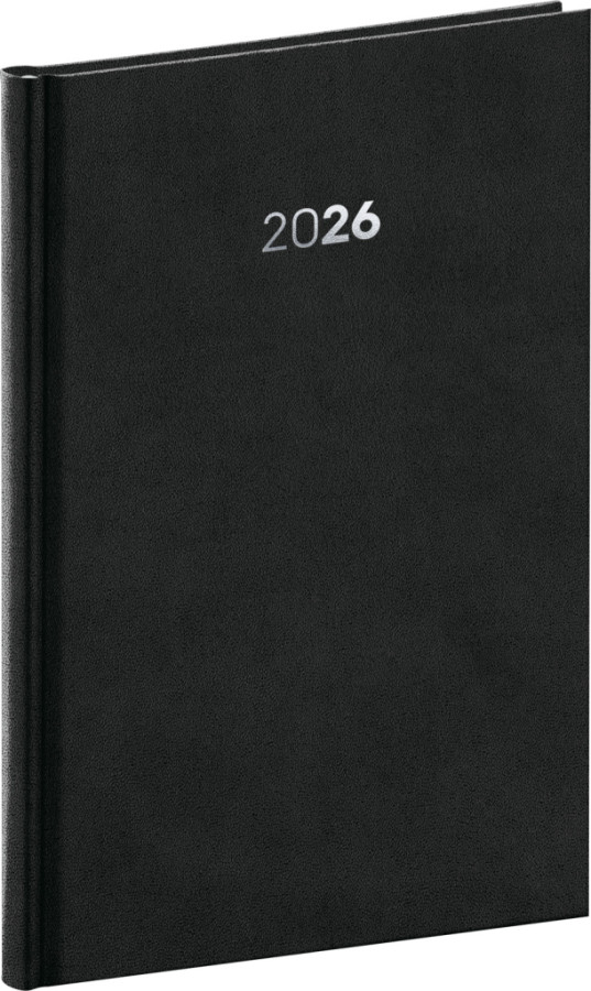 NOTIQUE Týždenný diár Balakon 2026, čierny, 15 x 21 cm