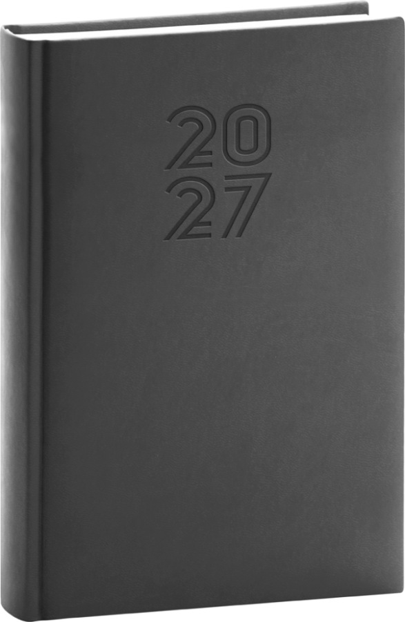 NOTIQUE Denný diár Aprint 2027, čierny, 15 x 21 cm