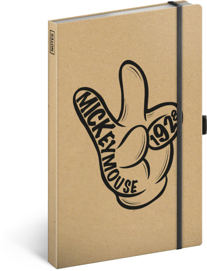 NOTIQUE Notes Mickey Craft, linajkovaný, 13 x 21 cm