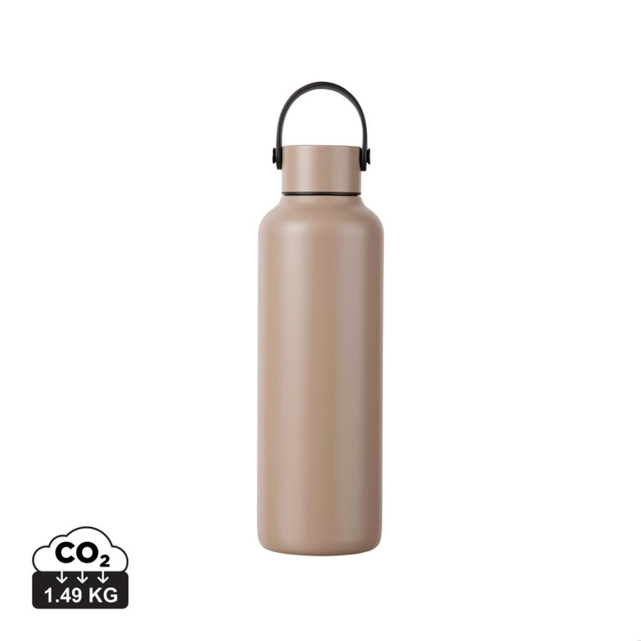 VINGA Baltimore RCS fľaša z rec. Nehr. Nerez. ocele 600 ml greige