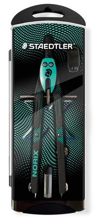 Kružidlo, precízne, 3-dielne, STAEDTLER "Norix® 555", zelené