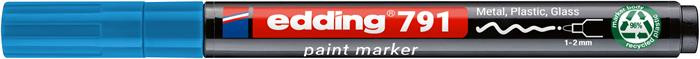 Lakový popisovač, 1-2 mm, PCR, EDDING "791", svetlomodrá