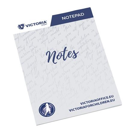 Poznámkový zošit, A5, 5x50 listov, linajkový, VICTORIA OFFICE, biely