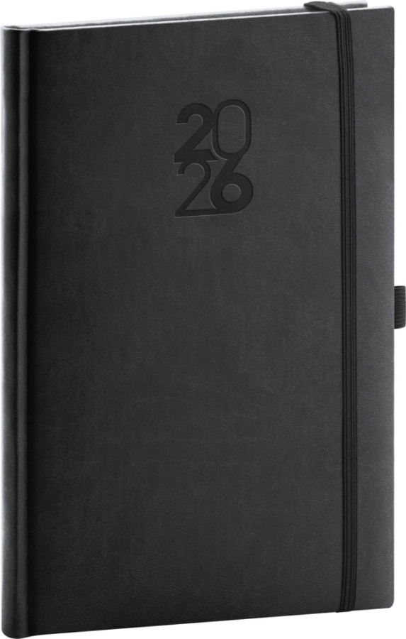 NOTIQUE Týždenný diár Aprint Top 2026, čierný, 15 x 21 cm