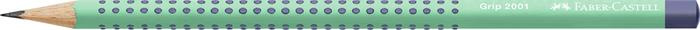 Grafitová ceruzka, B, trojhranná, FABER-CASTELL "Grip 2001 Flow", tyrkysová-modrá