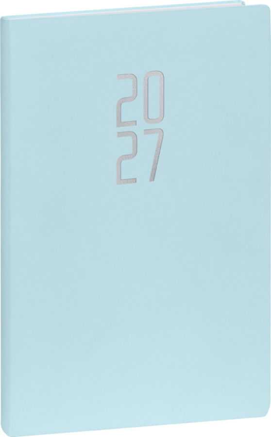 NOTIQUE Týždenný diár Ponza 2027, svetlomodrý, 15 x 21 cm