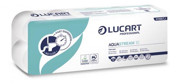 Toaletný papier, 2-vrstvový, malý kotúč, 22 m, LUCART "Aquastream 10" 1