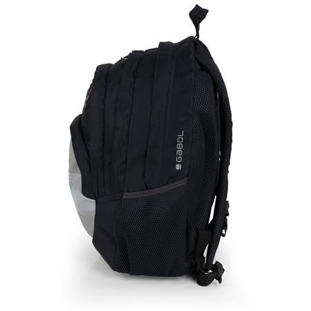 Školská taška, so zipsom, GABOL "Trick", sivá-čierna, skateboard 2