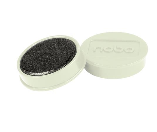 Magnetka, silná, 38mm, 10ks, NOBO, biela 2