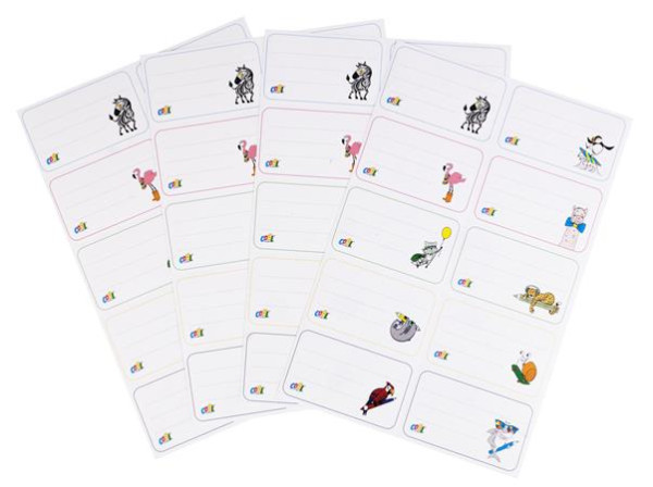 Etikety na zošity, 40 ks, COOL BY VICTORIA 2