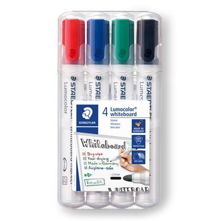 Popisovač na tabule, sada, 2 mm, kužeľový hrot, STAEDTLER "Lumocolor 351", 4 rôzne farby 1