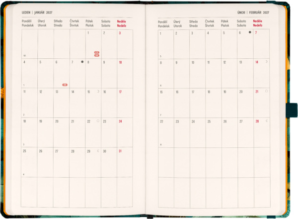 NOTIQUE Planbook diár/notes Mačka 2027, 13 x 21 cm 3