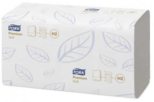 Papierové utierky, Interfold sklad, 2-vrstvové, H2 systém, Premium, TORK "Xpress® Soft Mul 1