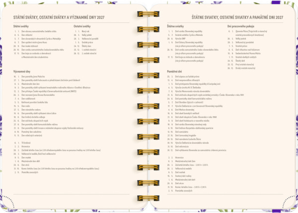 NOTIQUE Špirálový 18-mesačný diár Petito – Levanduľa 2026/2027, 13 x 18 cm 4