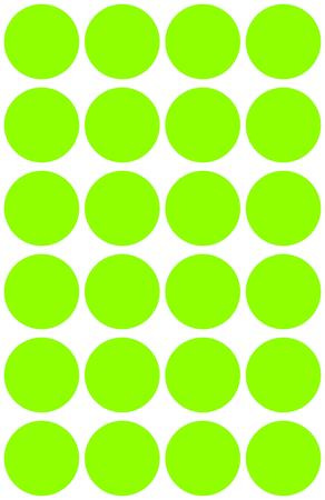 Etikety, okrúhle, priemer: 18 mm, AVERY ZWECKFORM, neónovo zelené, 96 etikiet/bal 4