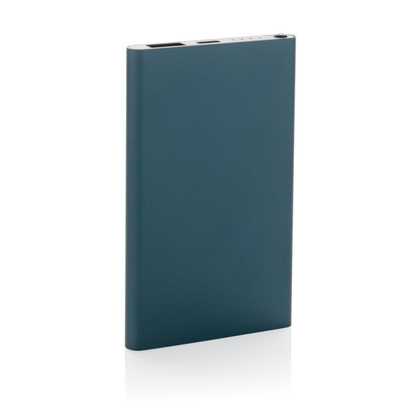 Powerbanka 4000mAh s USB C z RCS recykl. plastu a hliníka modrá 3
