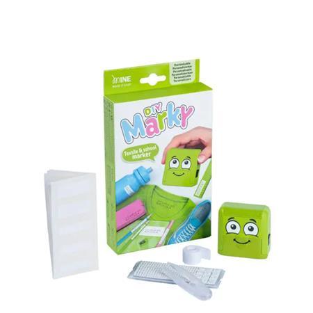 Pečiatka na textil, zostaviteľná, COLOP "Marky", zelená pečiatka, čierna poduška 3