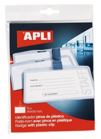 Visačka s plastovým štipcom, 90x56 mm, APLI 1