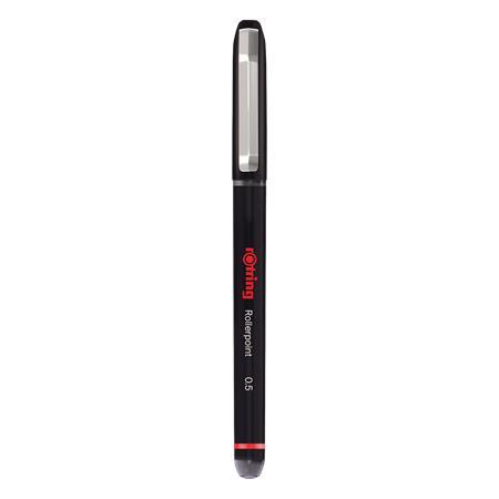 Roller, 0,5 mm, s vrchnákom, ROTRING "Rollerpoint", čierna 1