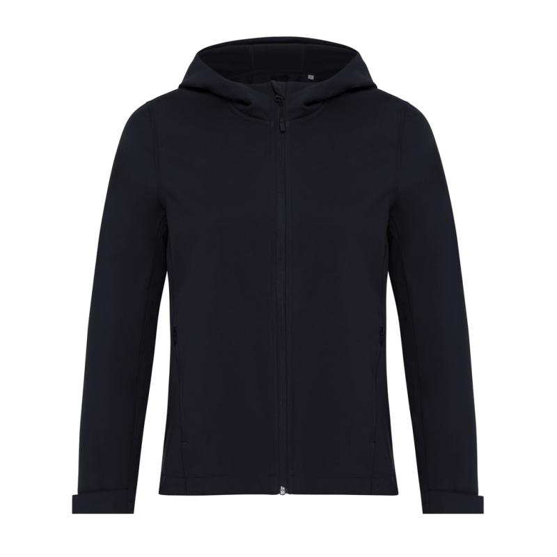 Dámska soft shell bunda IQONIQ Makalu z recykl. polyesteru čierna L 1