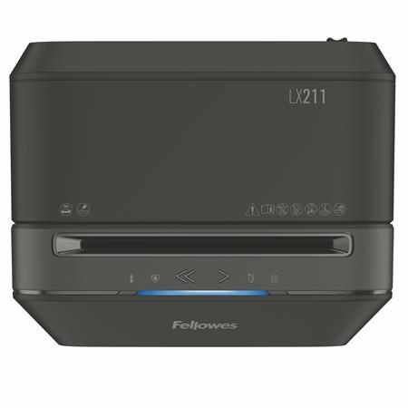 Skartovací stroj, mikro krížový rez, 14 listov, FELLOWES "Powershred LX211",  čierna 5