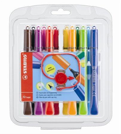 Fixky 1 mm, STABILO "Cappi", 12 rôznych farieb 3