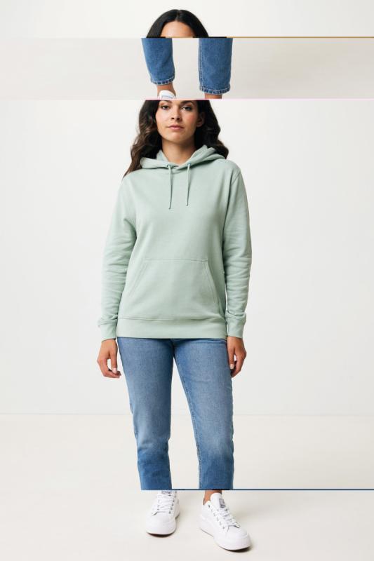 Ľahká mikina s kapucňou IQONIQ Rila z recykl. bavlny Iceberg green L 6