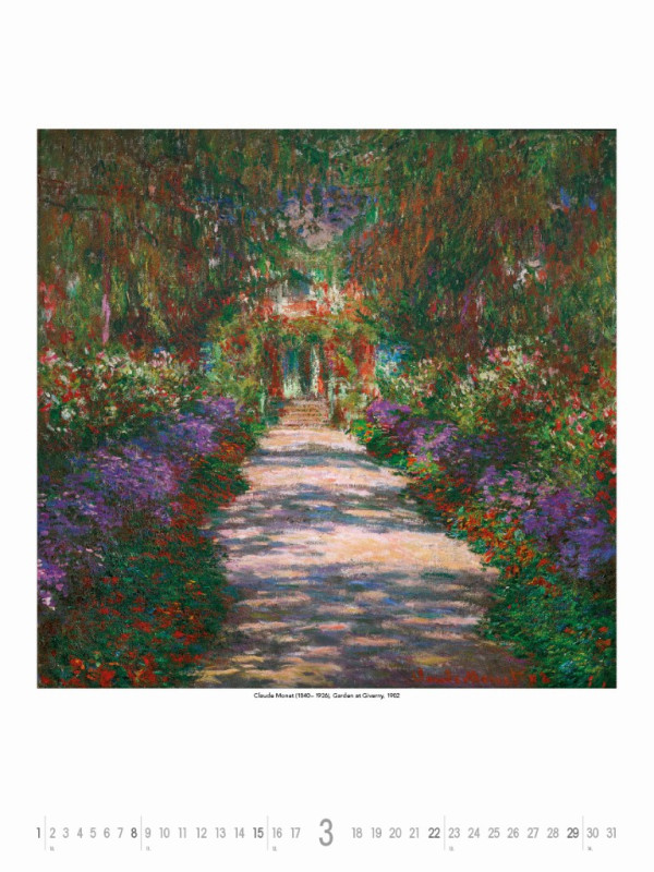 Nástenný kalendár Gardens Impressionism 2026 3