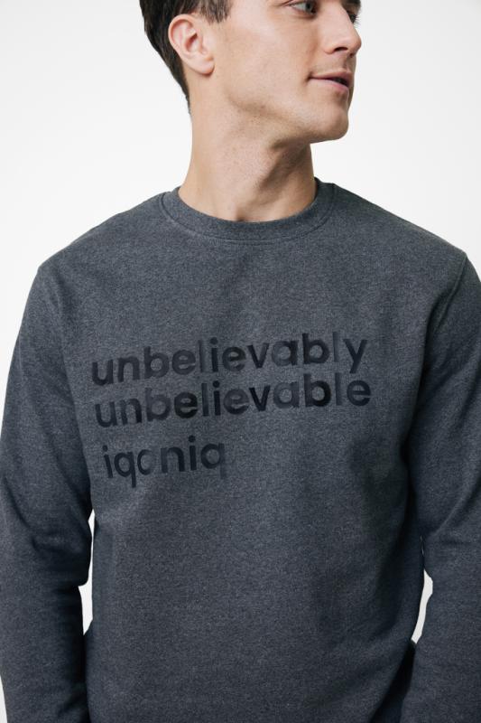 Nefarbená mikina IQONIQ Denali z recykl. bavlny heather anthracite XXXL 5
