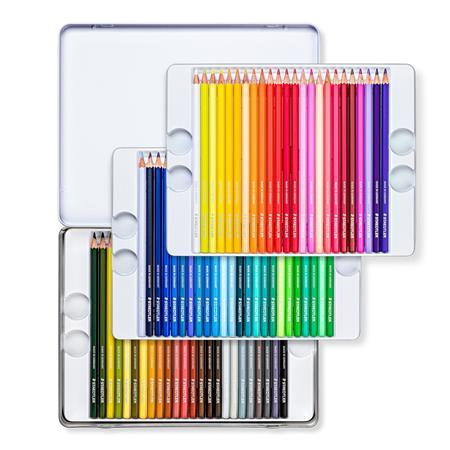 Farebné ceruzky, sada, šesťhranné, kovová krabica, STAEDTLER "Design Journey", 72 rôznych 2