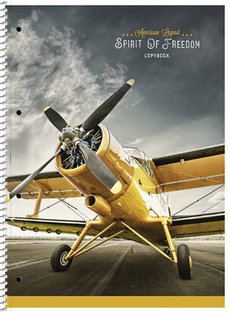 Špirálový zošit, A4+, linajkový, 80 listov, SHKOLYARYK "Spirit of Freedom", mix 1