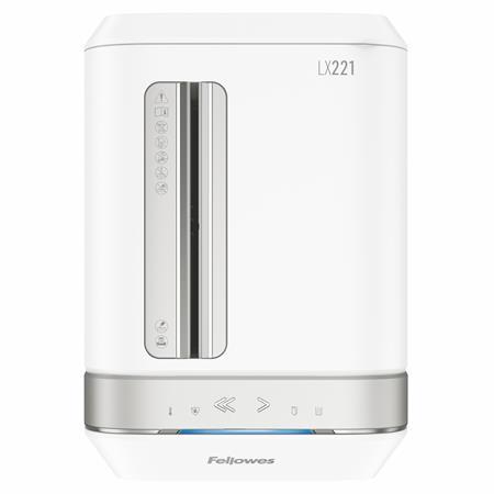 Skartovací stroj, mikro krížový rez, 18 listov, FELLOWES "Powershred LX221", biela 6