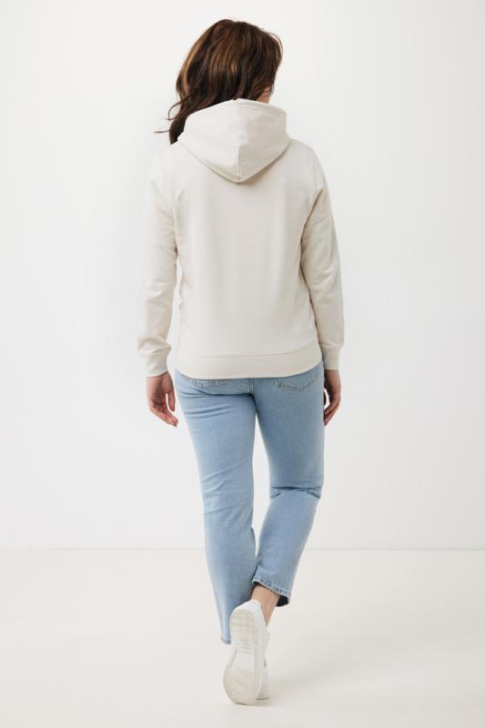 Ľahká mikina s kapucňou IQONIQ Rila z recykl. bavlny ivory white M 5