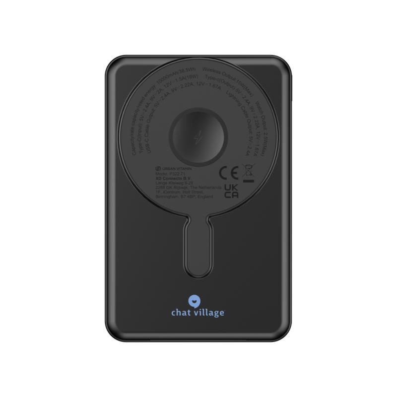 Magnetická powerbanka Urban Vitamín Delano 5v1 10000mAh 20W čierna 18