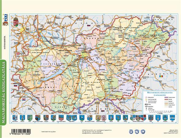 Učebná pomôcka, A4, STIEFEL" Mo. közigazgatása/ Mo. domborzata - Samospráva/Geografická ma 1
